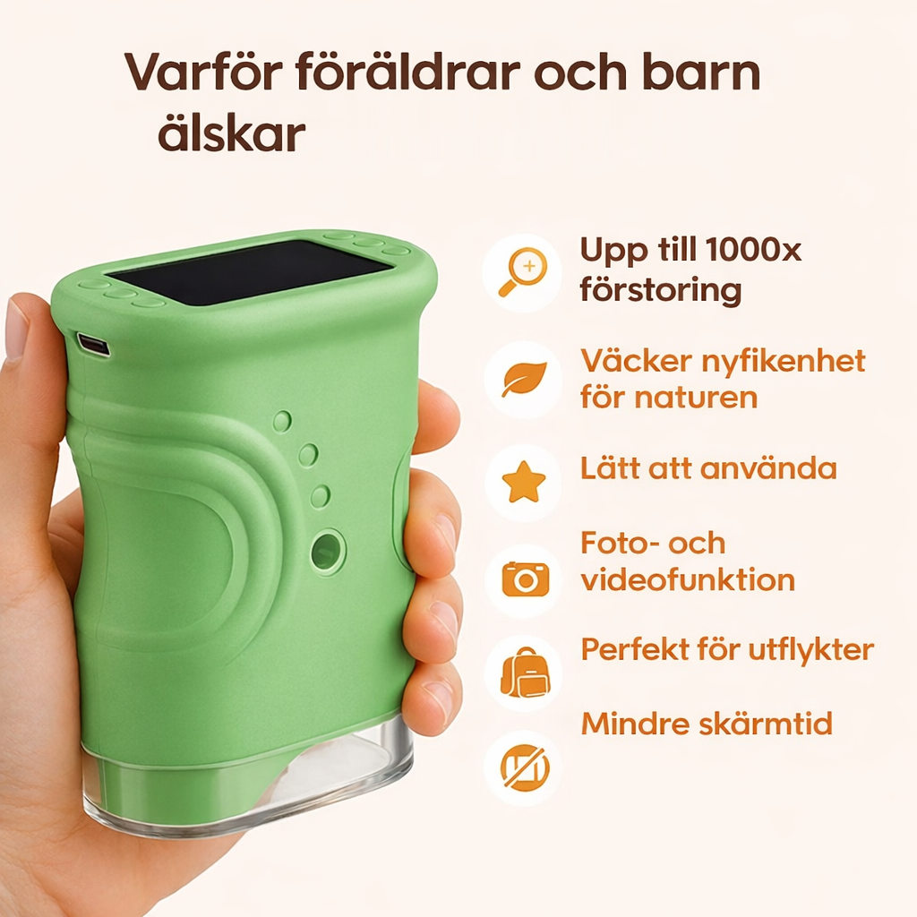 NaturSnokarna – Barnmikroskop för Äventyrliga Upptäckare